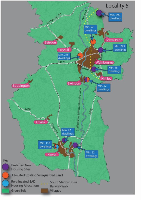 Map showing how new housing growth will be delivered in Locality 4