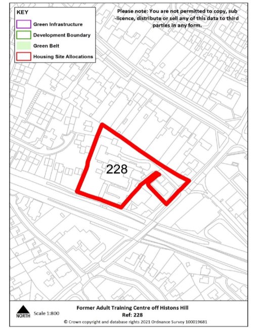 Red line boundary of site reference 228