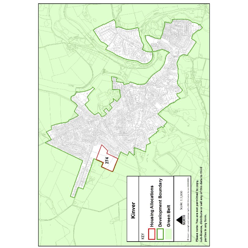Location of proposed allocations within Kinver
