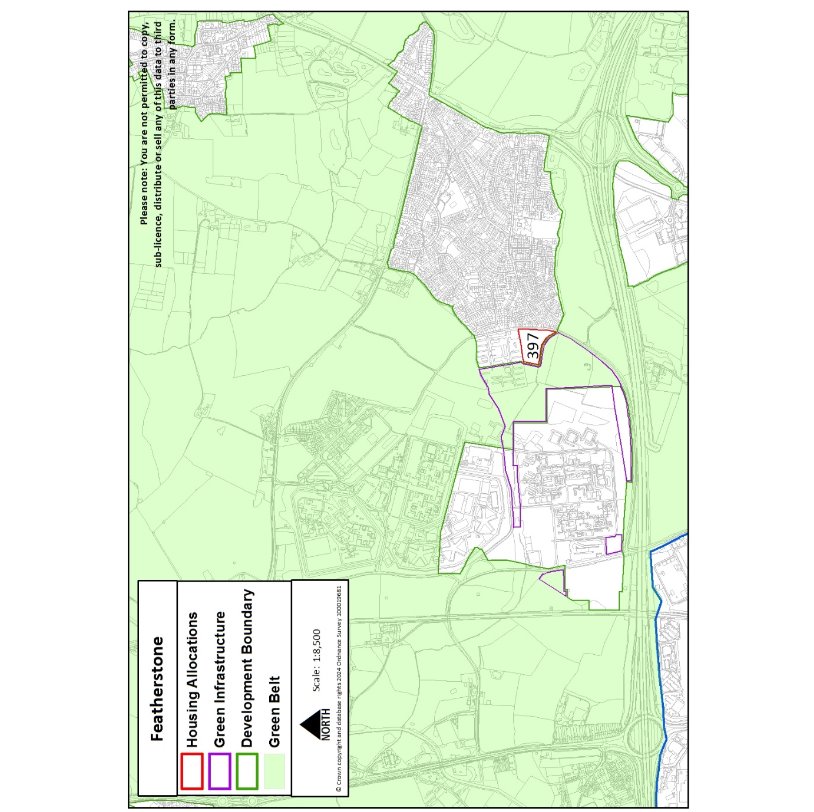 Location of proposed allocations within Featherstone