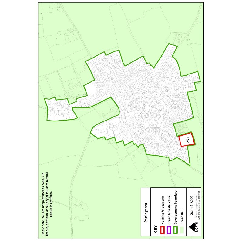 Location of proposed allocations within Pattingham