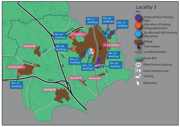 Location of new housing growth with Locality 3