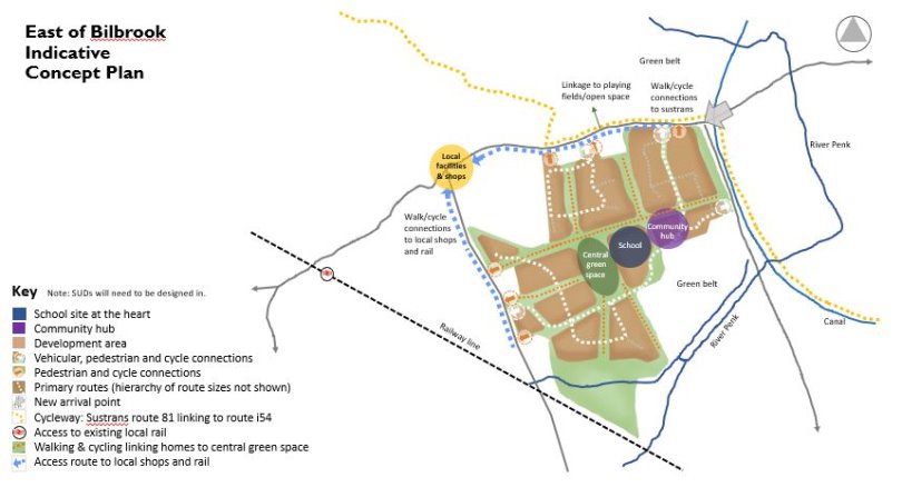 Map - East of Bilbrook Indicative Concept Plan 