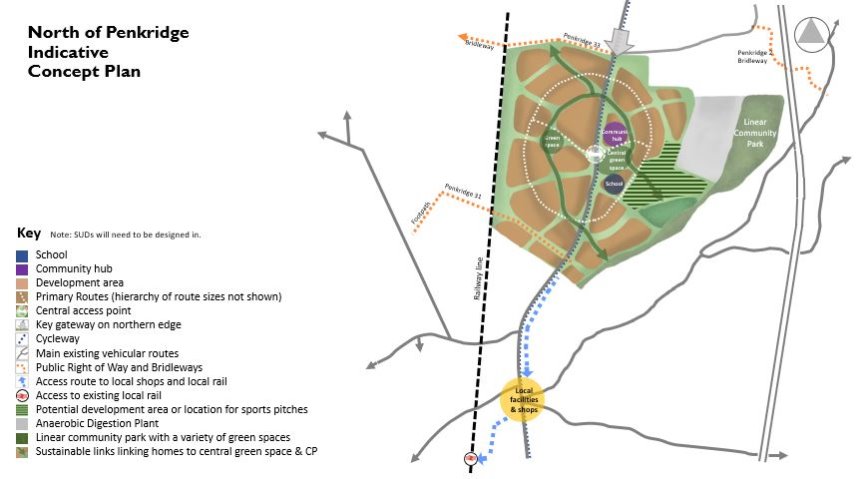 Map - North of Penkridge Indicative Concept Plan